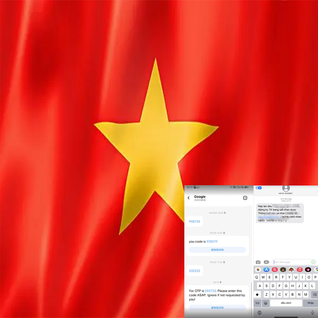 SMS em massa do Vietnã，Mã xác minh Việt Nam SMS