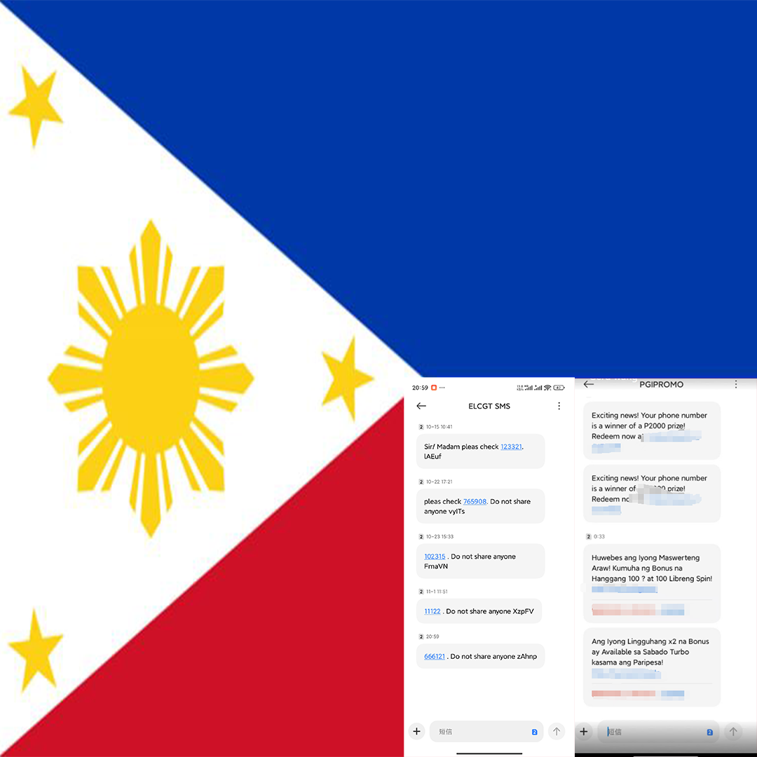 SMS masivos en Filipinas