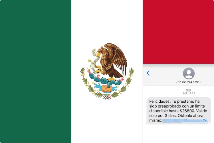 SMS em massa do México