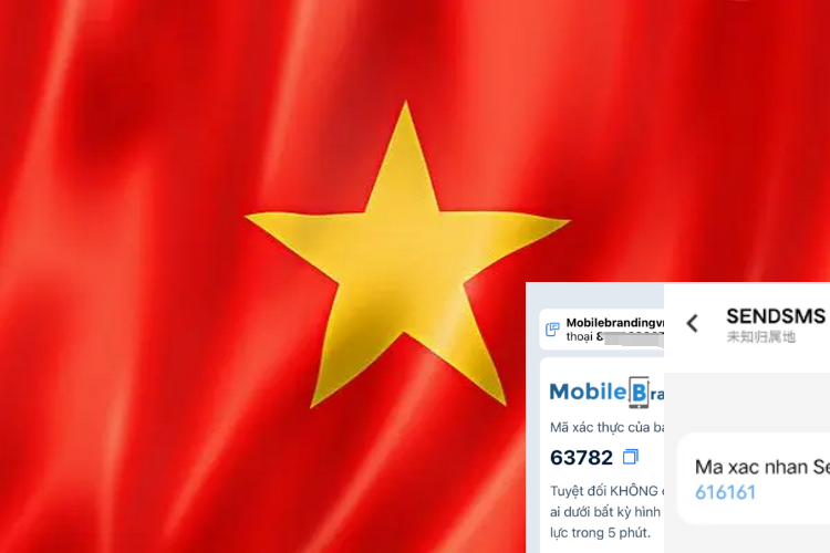 SMS em massa do Vietnã，Mã xác minh Việt Nam SMS